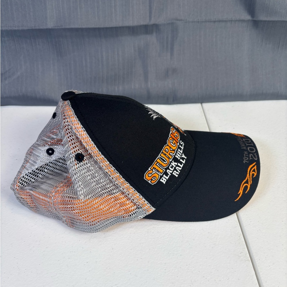 Sturgis 70th Annual 2010 Black Hills Rally Trucker Hat Eagle Embroidered Cap - Picture 2 of 6